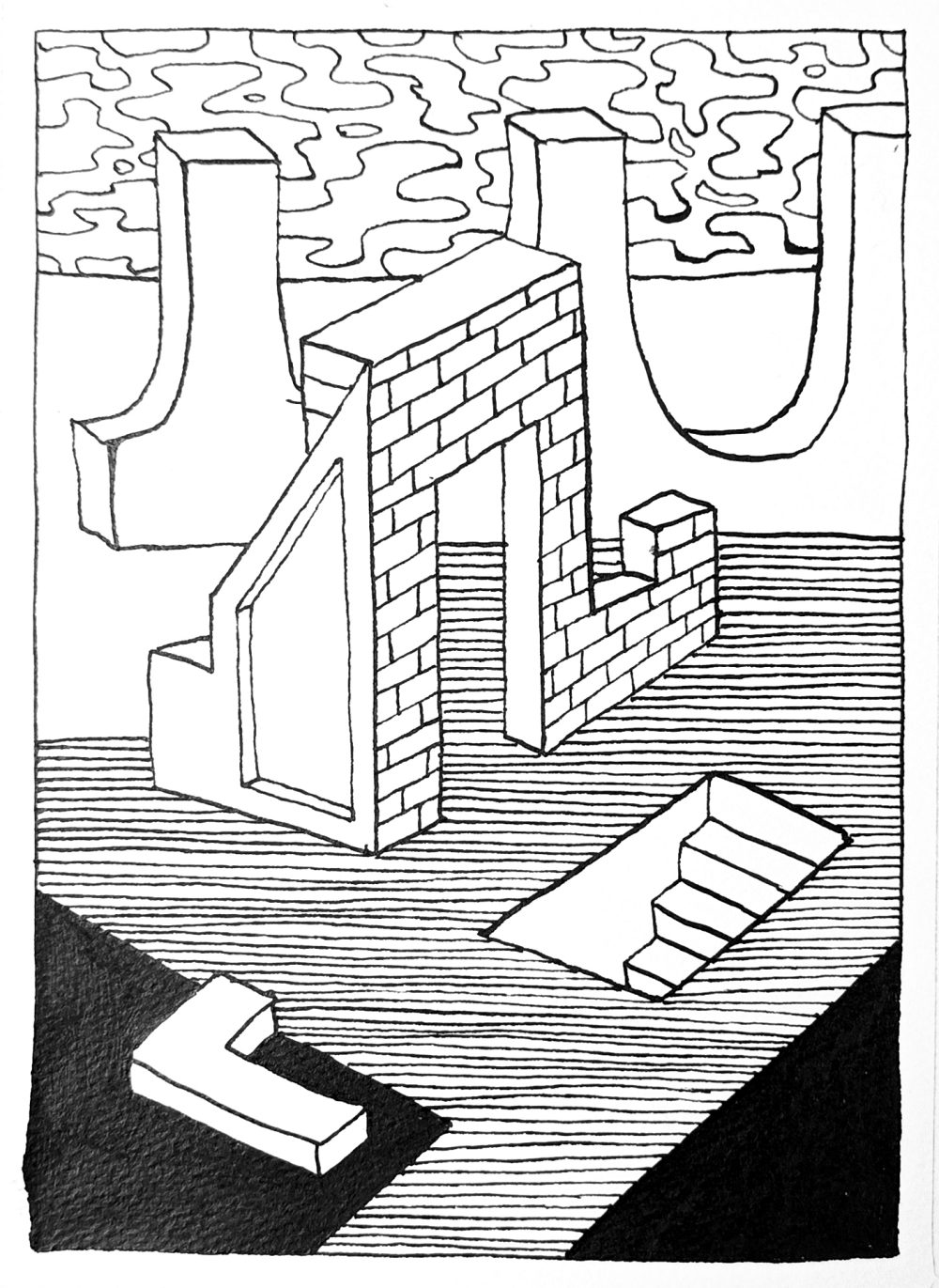 Untitled (Series of 4 drawings), 2021